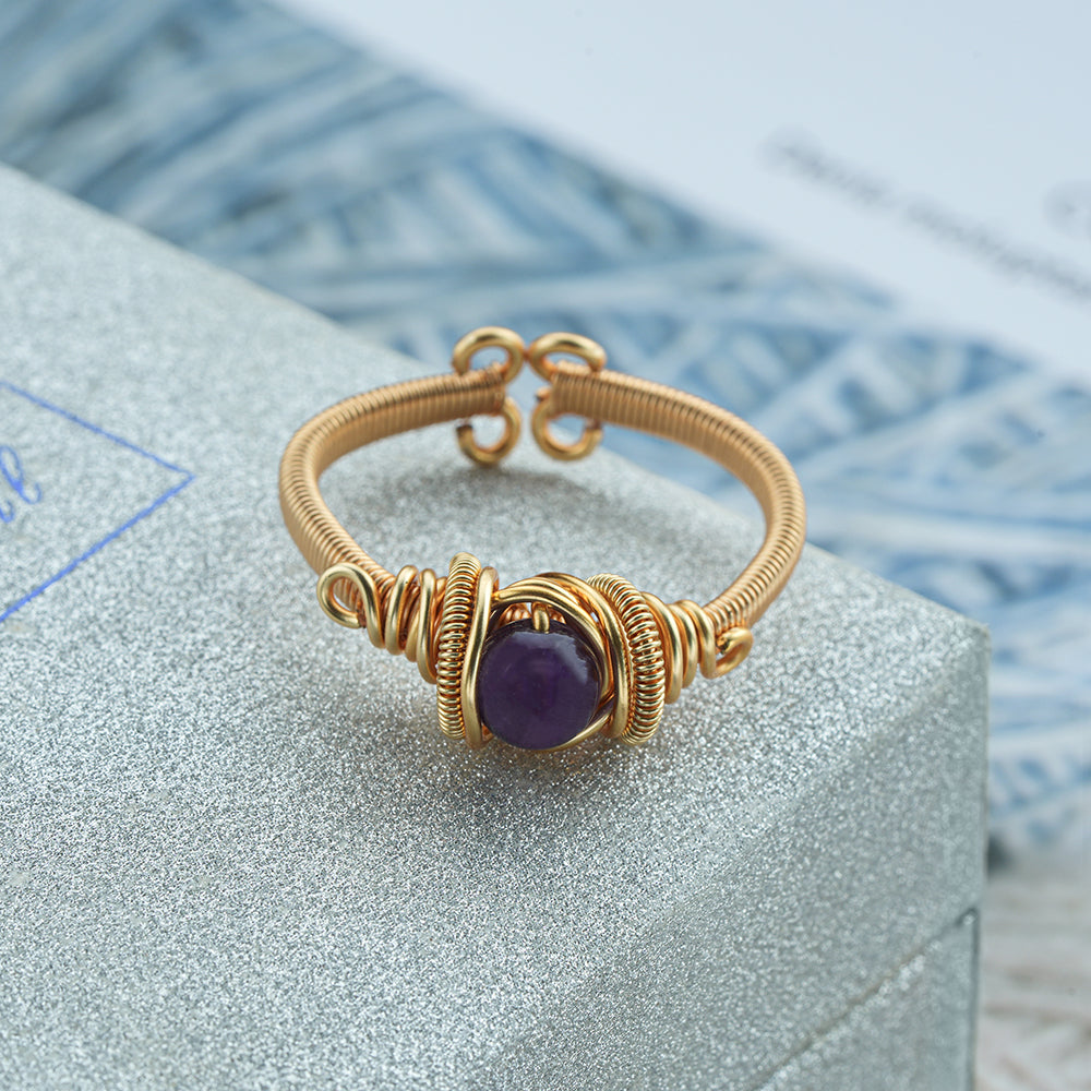 Turquoise Wire-Wrapped Ring