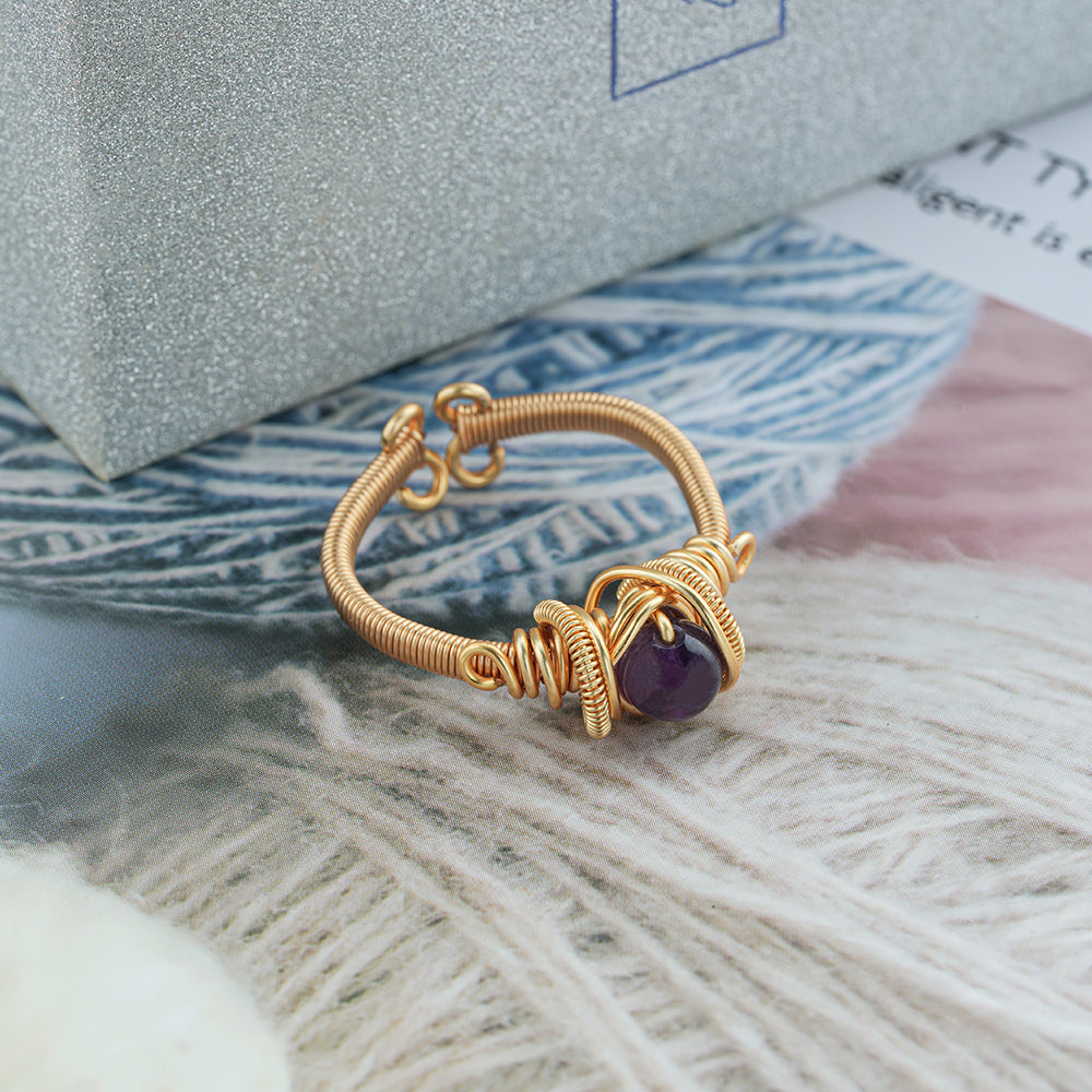 Turquoise Wire-Wrapped Ring