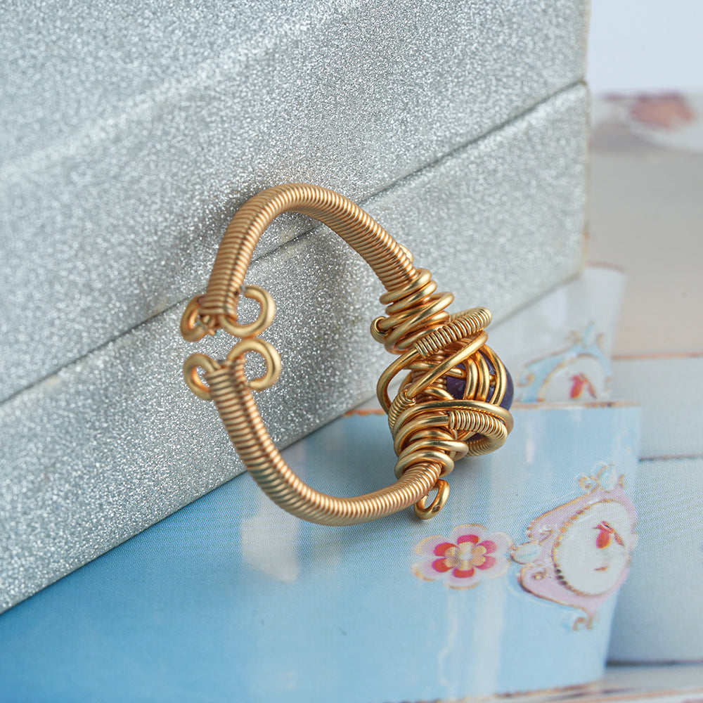 Turquoise Wire-Wrapped Ring